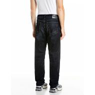 Picture of REPLAY MEN'S BWAII RELAXED-FIT BLUE FLOCK STRETCH DENIM JEANS DARK BLUE 3