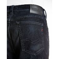 Picture of REPLAY MEN'S BWAII RELAXED-FIT BLUE FLOCK STRETCH DENIM JEANS DARK BLUE 8