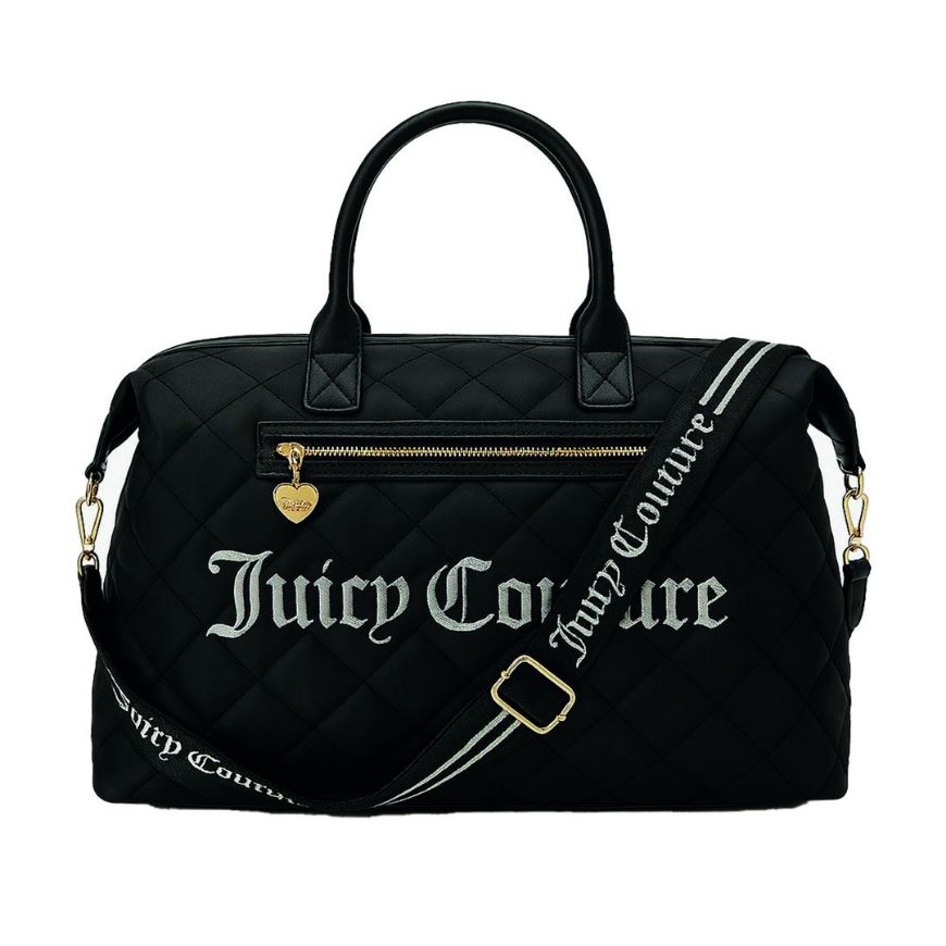 Picture of JUICY COUTURE WOMEN'S BAG WEEKENDER QUILTED VELOUR BLACK