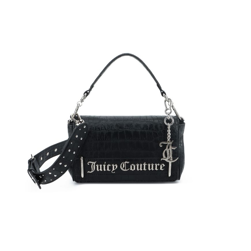 Picture of JUICY COUTURE WOMEN'S BAG JASMINE CROCO SMALL FLAP BLACK