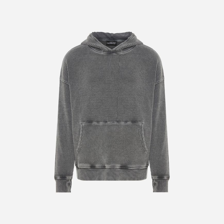 Picture of DIRTY LAUNDRY MEN'S HEAVY WAFFLE HOODIE VINTAGE GREY