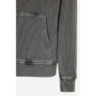 Picture of DIRTY LAUNDRY MEN'S HEAVY WAFFLE HOODIE VINTAGE GREY 3