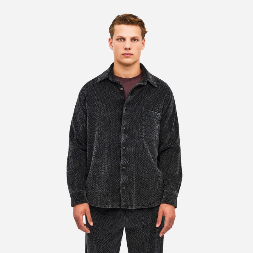 Picture of DIRTY LAUNDRY MEN'S CORDUROY SHIRT VINTAGE BLACK