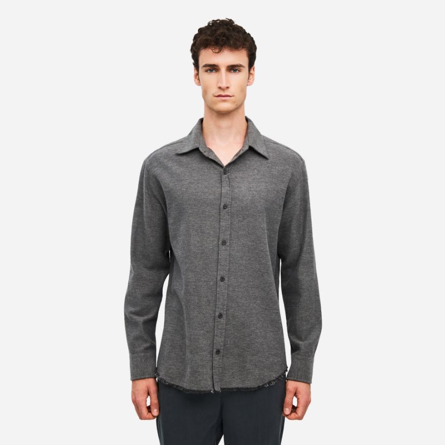 Picture of DIRTY LAUNDRY MEN'S FLANNEL SHIRT VINTAGE GREY