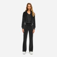 Снимка на DIRTY LAUNDRY ДАМСКИ СУИТШЪРТ FUNNEL NECK VELVET FULL ZIP VINTAGE BLACK 4