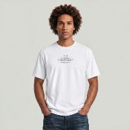 Picture of G-STAR MEN'S MULTI TEXT RELAXED T-SHIRT WHITE 1