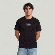 Picture of G-STAR MEN'S MULTI TEXT RELAXED T-SHIRT DK BLACK 1