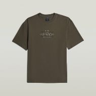 Picture of G-STAR MEN'S MULTI TEXT RELAXED T-SHIRT BLACK OLIVE 5