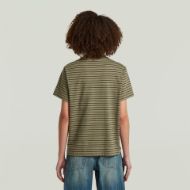 Picture of G-STAR WOMEN'S UNIT STRIPE T-SHIRT DARK KHAKI/ASFALT STRIPE 2