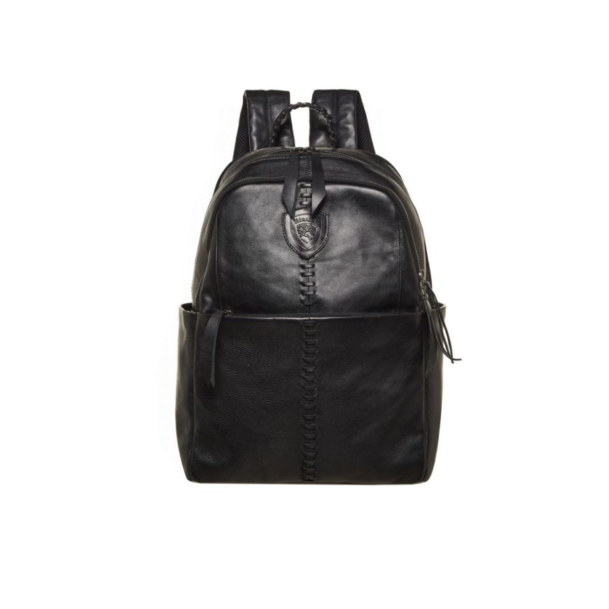 Picture of BLAUER MEN'S LEATHER BACKPACK F6TRIM01.NAV BLACK