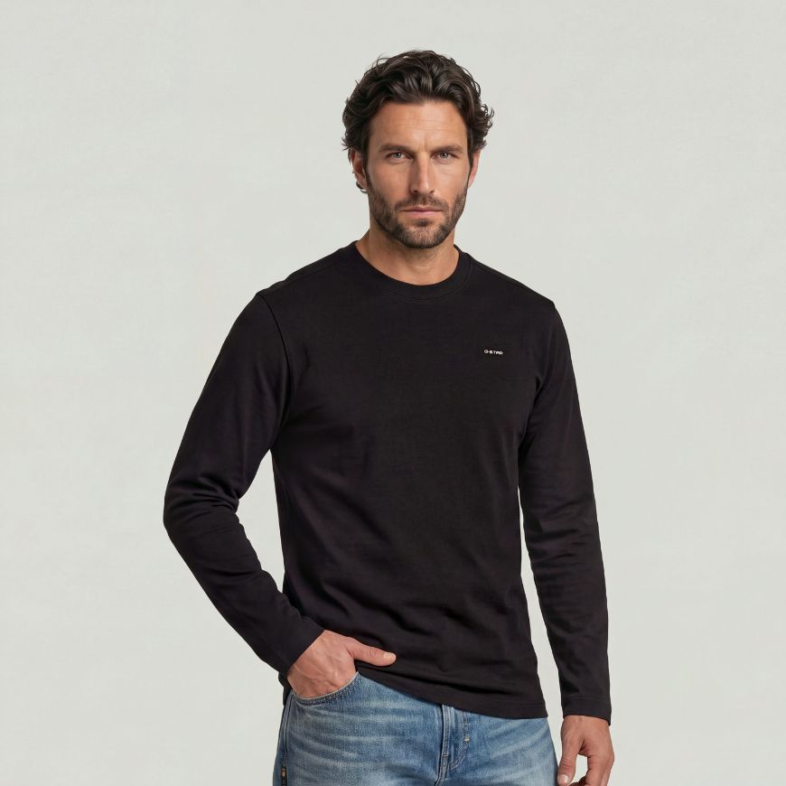 Picture of G-STAR MEN'S TRUE REGULAR T-SHIRT DK BLACK