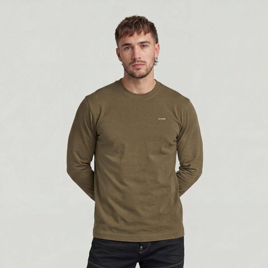 Picture of G-STAR MEN'S TRUE REGULAR T-SHIRT DARK KHAKI