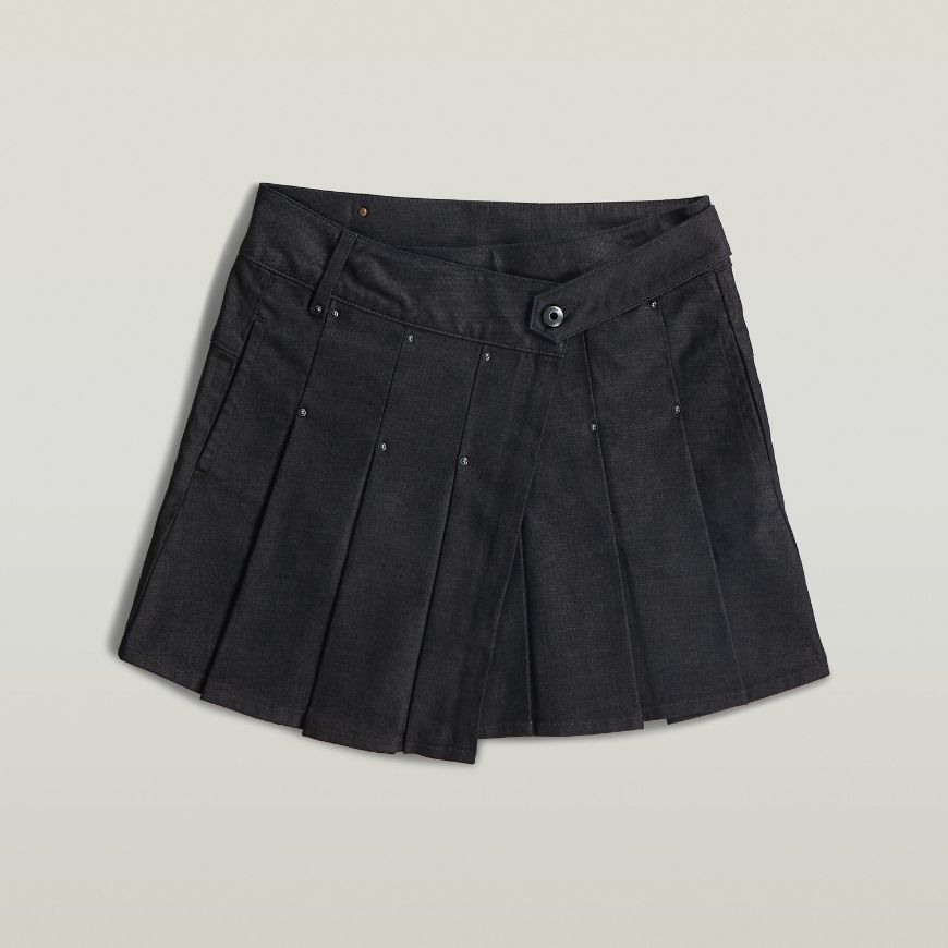 Picture of G-STAR WOMEN'S STUD WRAP SKIRT 3D RAW DENIM PROCESSED