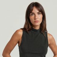 Picture of G-STAR WOMEN'S FLOWY SLIM MOCK TOP DK BLACK 3