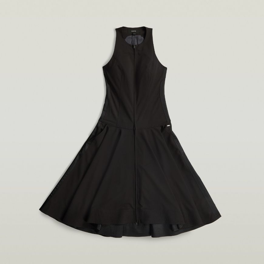 Picture of G-STAR WOMEN'S CORSET FLARE DRESS DK BLACK