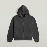 Picture of G-STAR MEN'S CHEST GR FULL ZIP HOODED SWEATER DK BLACK GD 5