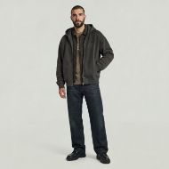 Picture of G-STAR MEN'S CHEST GR FULL ZIP HOODED SWEATER DK BLACK GD 4