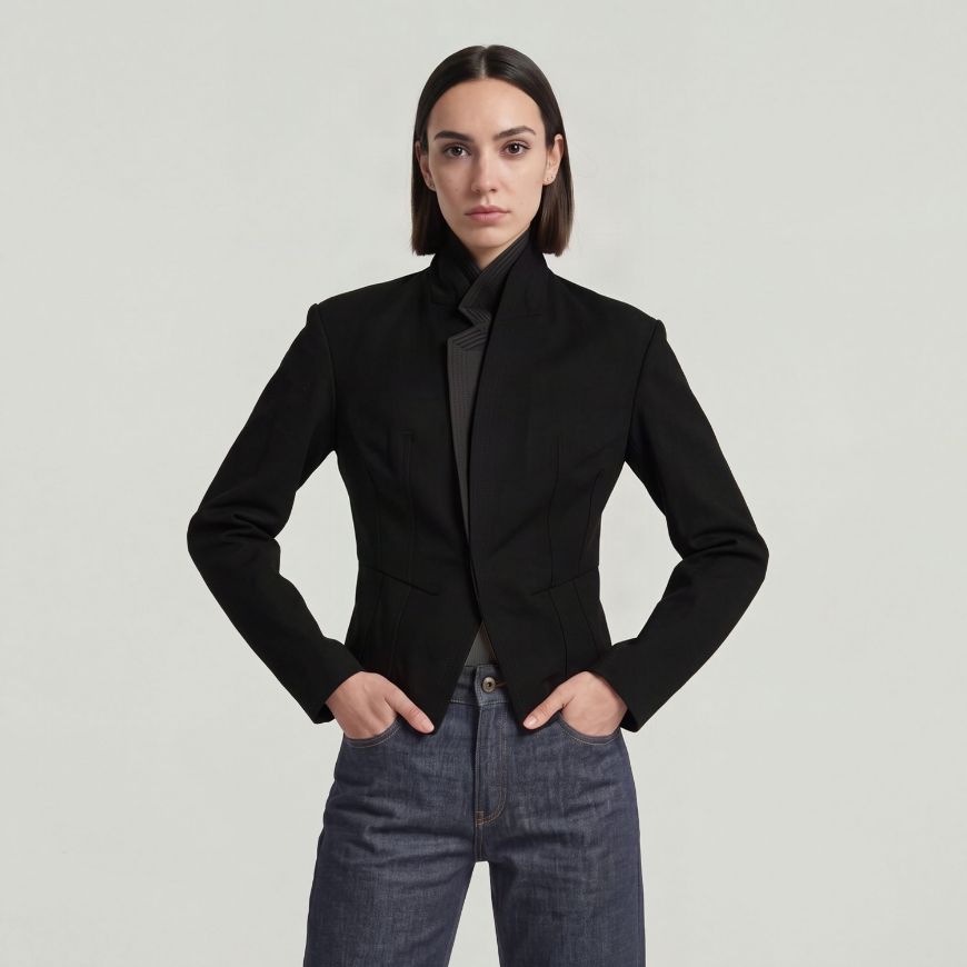 Picture of G-STAR WOMEN'S HOURGLASS BLAZER DK BLACK