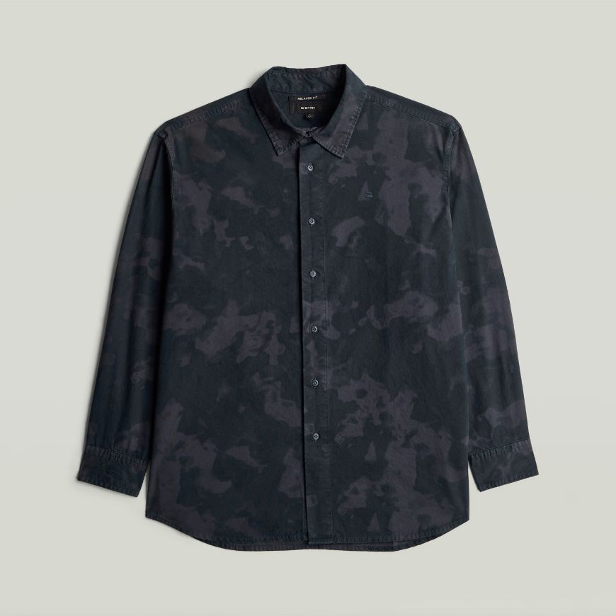 Picture of G-STAR MEN'S CLEAN RELAXED SHIRT DIFFUSED CAMO DK LEGION BLUE