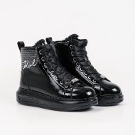 Picture of KARL LAGERFELD WOMEN'S KAPRI SIGNIA SHINE STUDS HI SNEAKERS BLACK 2