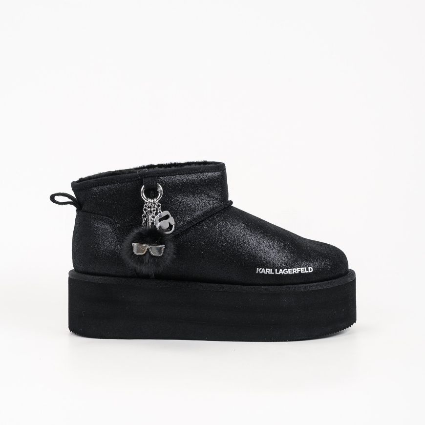 Picture of KARL LAGERFELD WOMEN'S THERMO CHARMS LOW BOOTS BLACK
