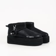 Picture of KARL LAGERFELD WOMEN'S THERMO CHARMS LOW BOOTS BLACK 2