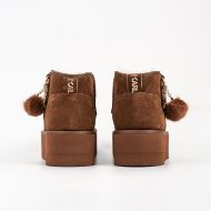 Picture of KARL LAGERFELD WOMEN'S THERMO CHARMS LOW BOOTS MID BROWN 4