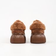 Picture of KARL LAGERFELD WOMEN'S KREEPER LO EMBROIDERED POMPOM LOW SNEAKERS MID BROWN 4
