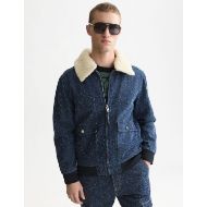 Picture of SCOTCH&SODA MEN'S DENIM FLIGHT JACKET - DEEP WEAVE 4