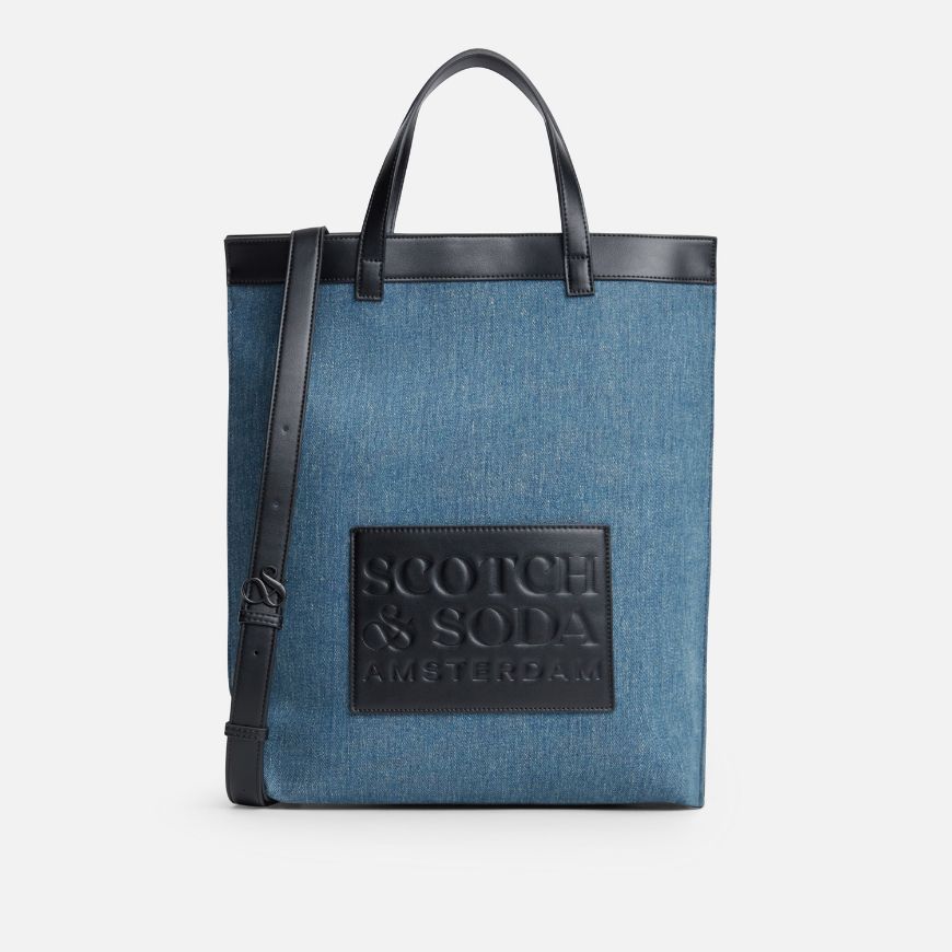 Picture of SCOTCH&SODA MEN'S TOTE BAG - DENIM BLUE