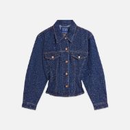 Picture of SCOTCH&SODA WOMEN'S WAISTED DENIM JACKET - DEEP WEAVE 1