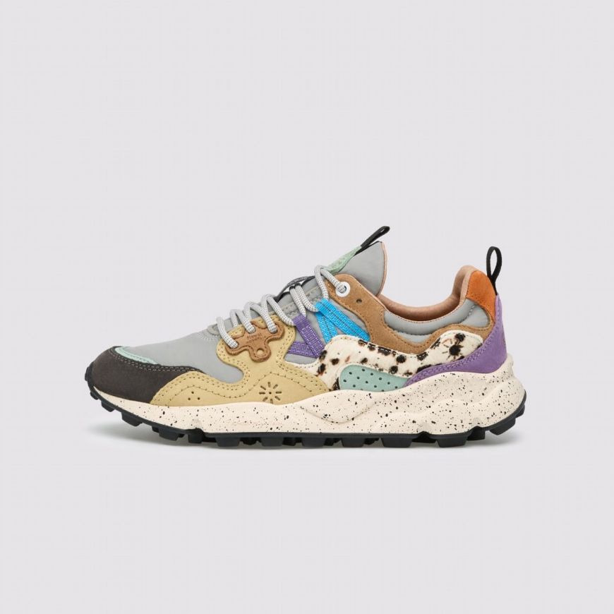 Снимка на FLOWER MOUNTAIN ДАМСКИ СПОРТНИ ОБУВКИ YAMANO 3 UNI SUEDE AND PONY HAIR AND FABRIC SNEAKERS - DARK GR