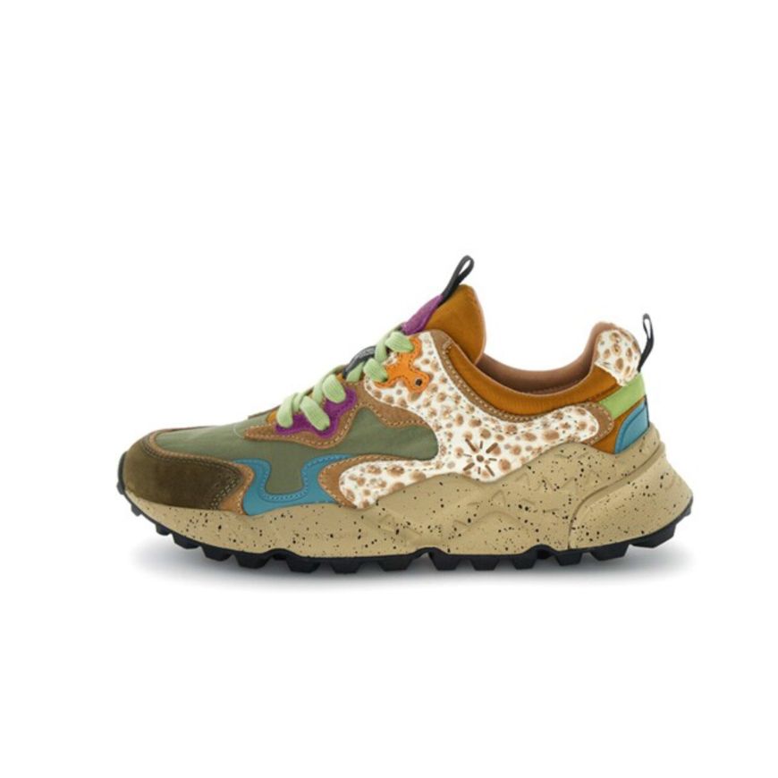 Снимка на FLOWER MOUNTAIN ДАМСКИ СПОРТНИ ОБУВКИ RULIS UNI SUEDE/ FABRIC/ PONY HAIR SNEAKERS - DARK BROWN-MILIT