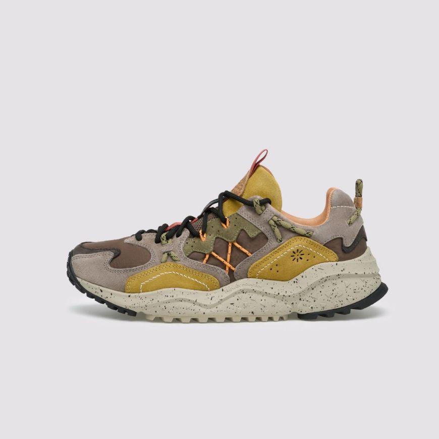 Снимка на FLOWER MOUNTAIN МЪЖКИ СПОРТНИ ОБУВКИ YAMABUSHI MAN SUEDE AND FABRIC SNEAKERS - MUD-DARK BROWN-ACID