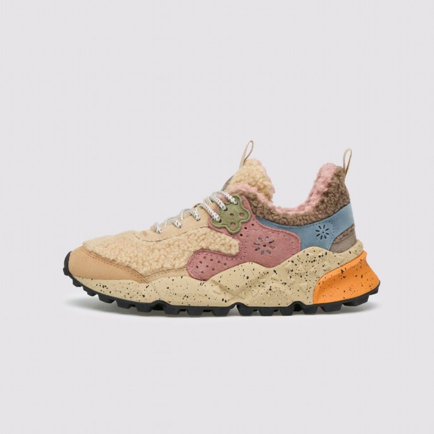 Снимка на FLOWER MOUNTAIN ДАМСКИ СПОРТНИ ОБУВКИ KOTETSU WOMAN SUEDE AND TEDDY FABRIC SNEAKERS - COGNAC-BEIGE-C