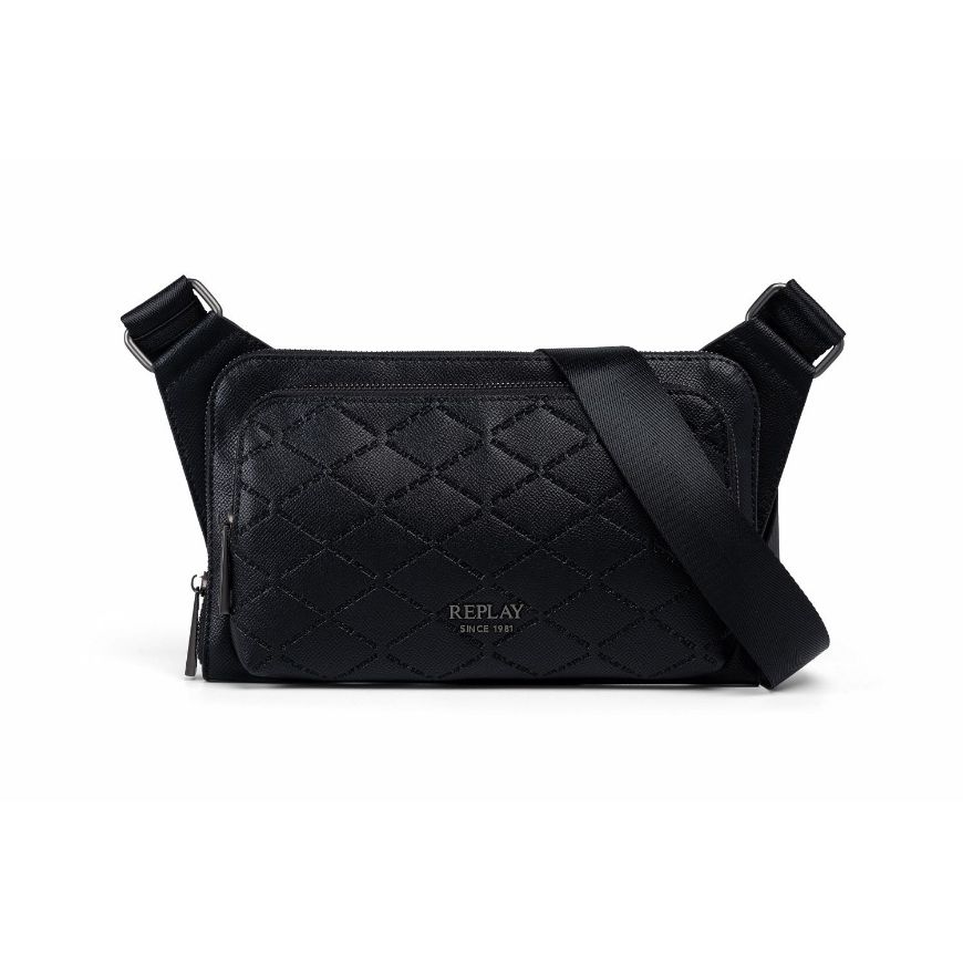 Снимка на REPLAY МЪЖКА ЧАНТА SAFFIANO SYNTHETIC WAIST BAG WITH EMBOSSED LETTERING BLACK