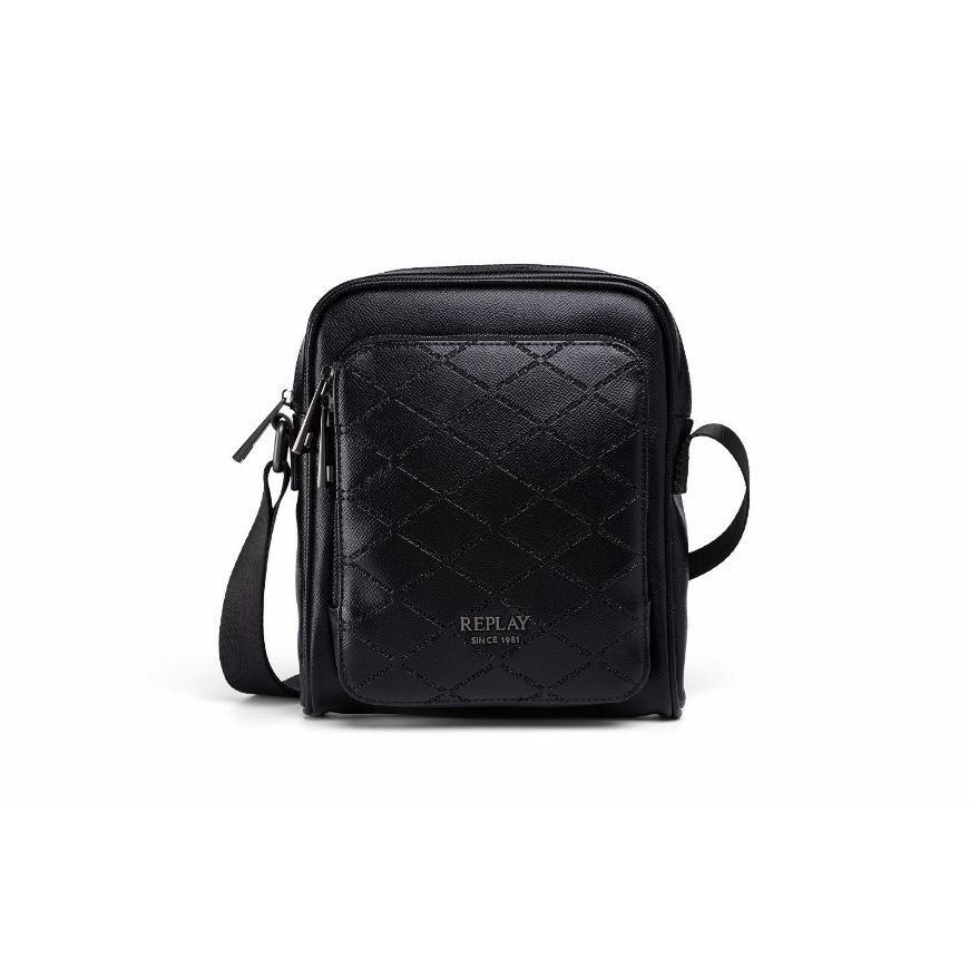 Снимка на REPLAY МЪЖКА ЧАНТА SAFFIANO SYNTHETIC CROSSBODY BAG WITH EMBOSSED LETTERING BLACK