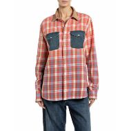 Снимка на REPLAY ДАМСКА РИЗА BOYFRIEND CHECKED SHIRT RED/AZURE/BROWN/ECRU/L.YELLOW 1