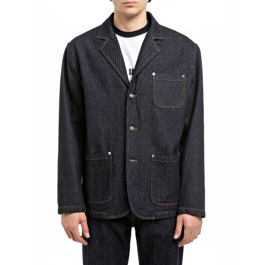 Снимка на REPLAY INC. INDIGO COTTON DENIM BLAZER DARK BLUE