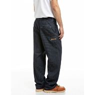 Picture of REPLAY INC. STRAIGHT-FIT SLATER CHINOS STRIPED DENIM DARK BLUE 3