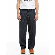 Picture of REPLAY INC. STRAIGHT-FIT SLATER CHINOS STRIPED DENIM DARK BLUE 1