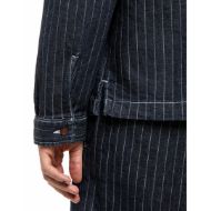 Picture of REPLAY INC. FULL ZIP INDIGO STRIPED DENIM SHIRT DARK BLUE 5