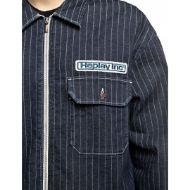 Picture of REPLAY INC. FULL ZIP INDIGO STRIPED DENIM SHIRT DARK BLUE 4