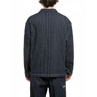 Picture of REPLAY INC. FULL ZIP INDIGO STRIPED DENIM SHIRT DARK BLUE 2