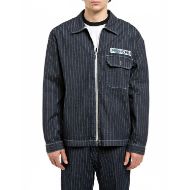 Picture of REPLAY INC. FULL ZIP INDIGO STRIPED DENIM SHIRT DARK BLUE 1