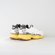 Picture of CNC COSTUME NATIONAL MEN'S QS.89 MIXED LEATHER AND FABRIC SNEAKERS WHITE/BLACK 3