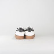 Снимка на BIKKEMBERGS МЪЖКИ СПОРТНИ ОБУВКИ RECOBA LEATHER AND SUEDE USED EFFECT SNEAKERS WHITE/BLACK 5