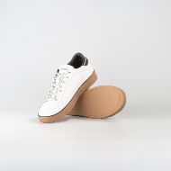 Снимка на BIKKEMBERGS МЪЖКИ СПОРТНИ ОБУВКИ RECOBA LEATHER AND SUEDE USED EFFECT SNEAKERS WHITE/BLACK 4