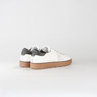 Снимка на BIKKEMBERGS МЪЖКИ СПОРТНИ ОБУВКИ RECOBA LEATHER AND SUEDE USED EFFECT SNEAKERS WHITE/BLACK 3