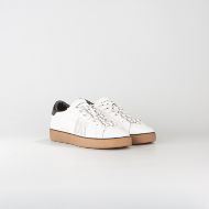 Снимка на BIKKEMBERGS МЪЖКИ СПОРТНИ ОБУВКИ RECOBA LEATHER AND SUEDE USED EFFECT SNEAKERS WHITE/BLACK 2